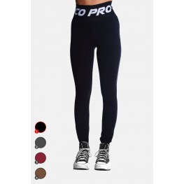 Paco & Co Γυναικείο Κολάν Μονόχρωμο Μαύρο με λάστιχο